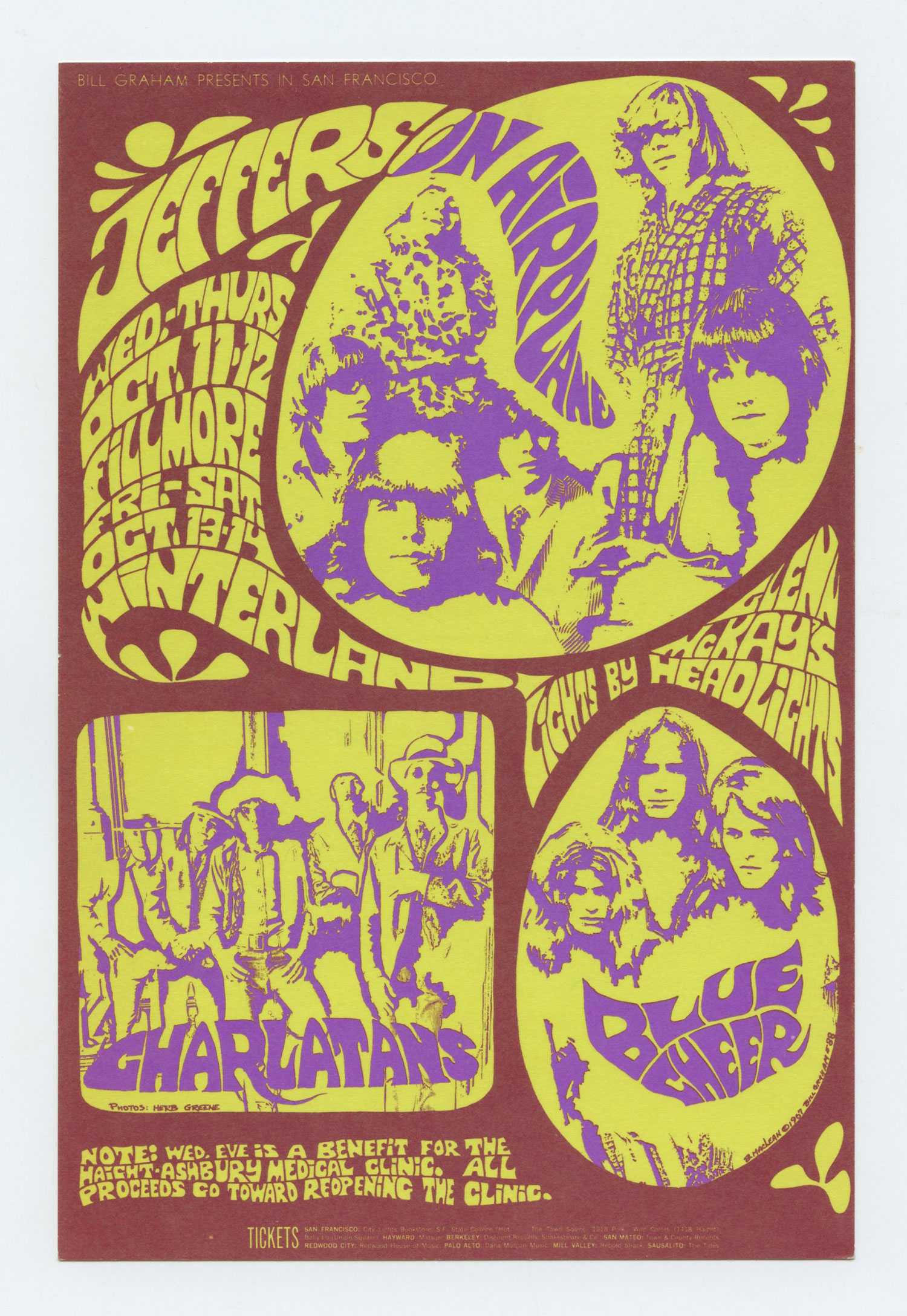 BG  88 Postcard Jefferson Airplane 1967 Oct 11