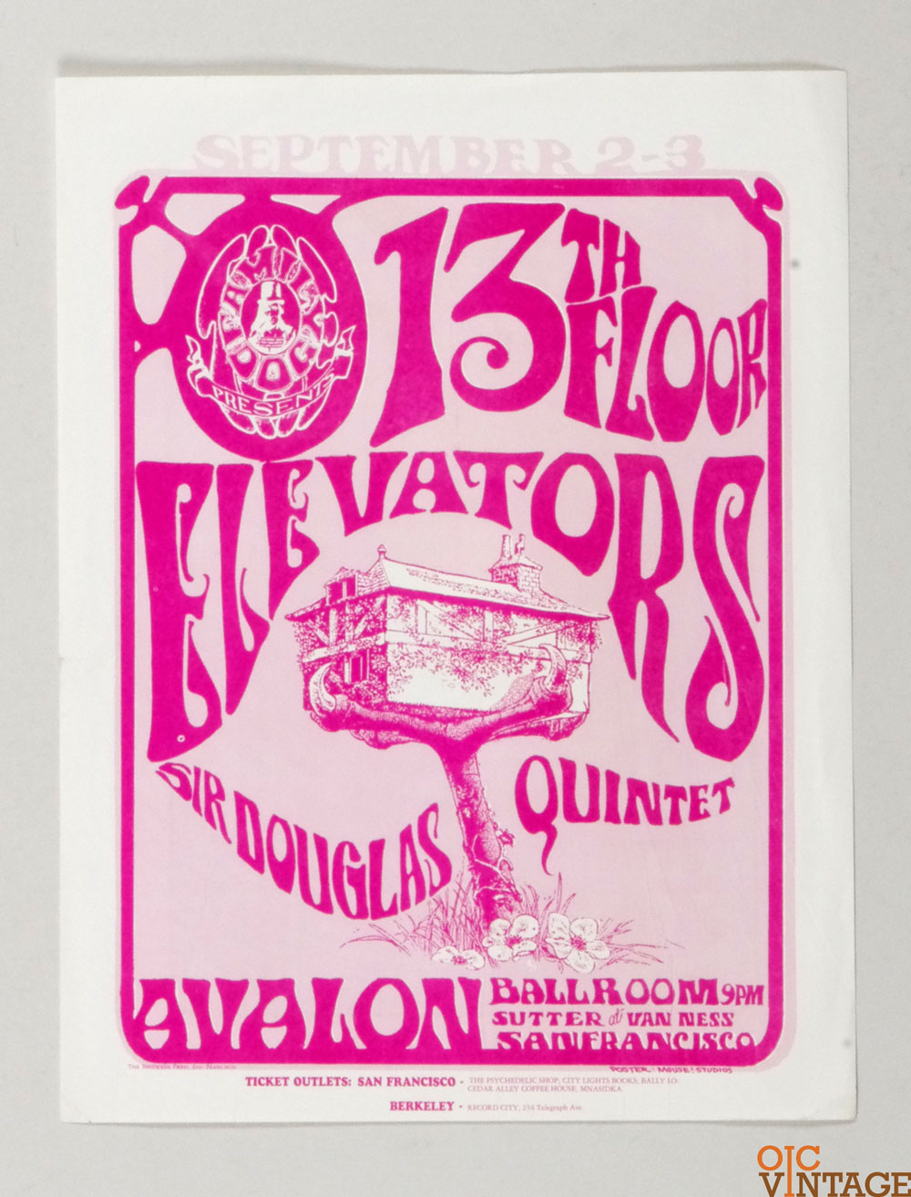 FD  24 Handbill 13th Floor Elevators 1966 Sep 2