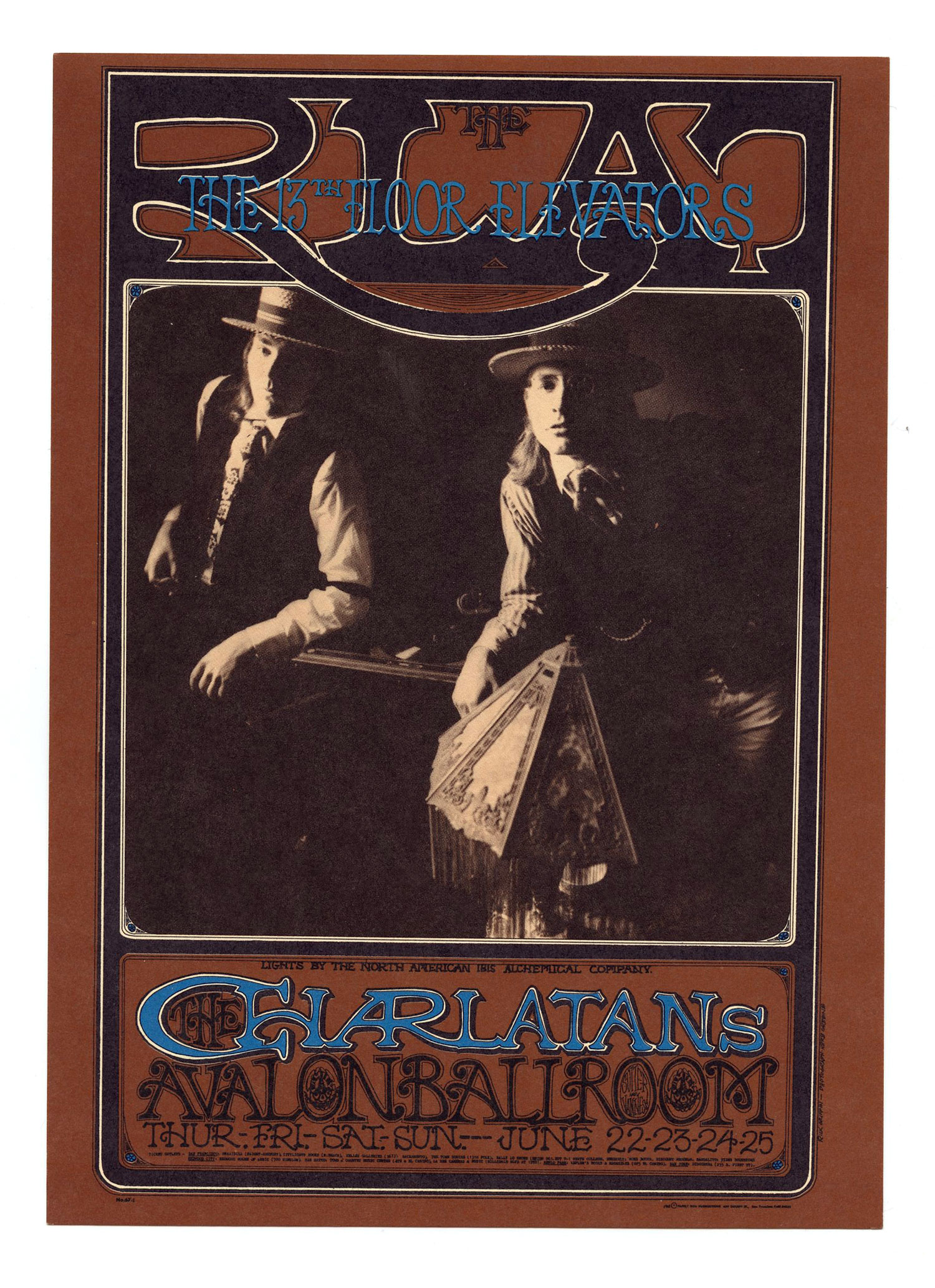 FD  67 Postcard Charlatans 13th Floor Evlevators 1967 Jun 22