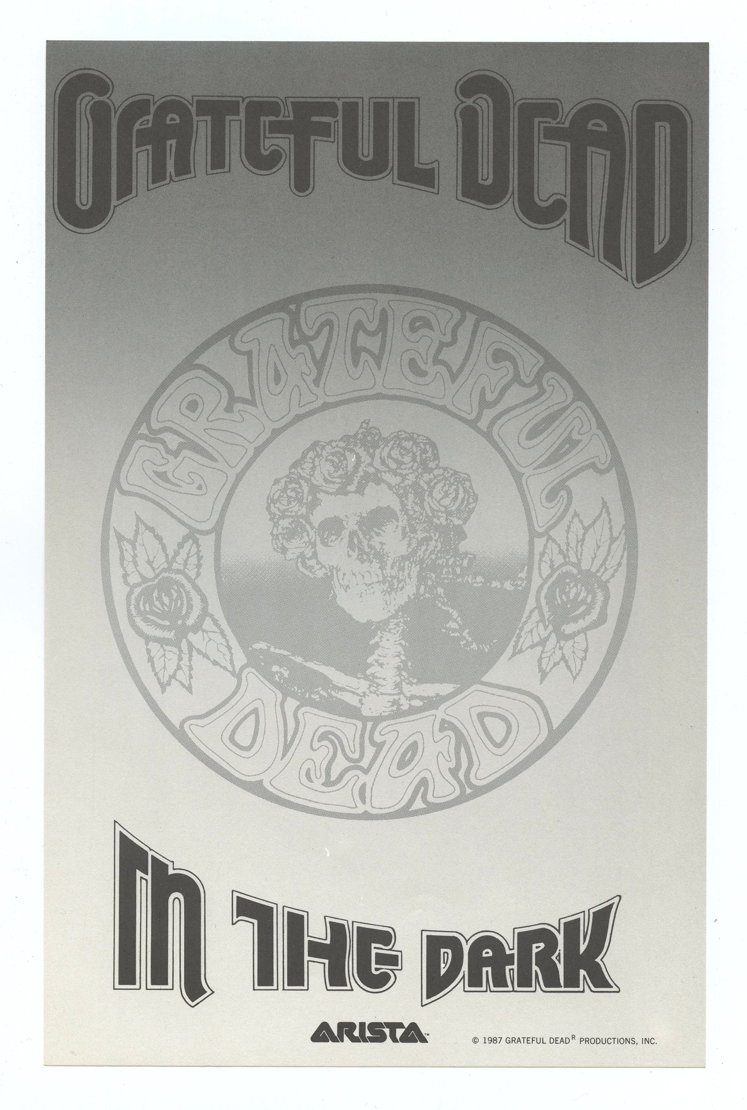 Grateful Dead Handbill 1987 In the Dark Album Promotion Alton Kelley
