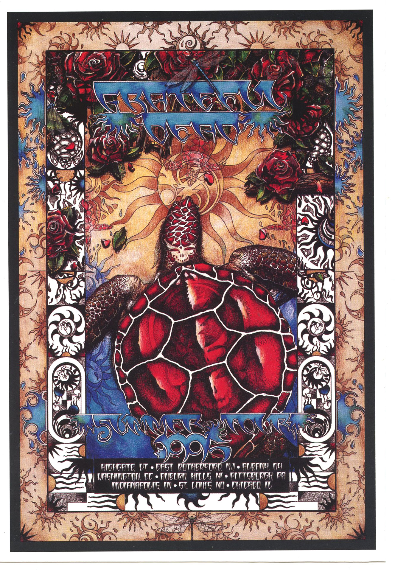 Grateful Dead Handbill Summer Tour 1995 Michael Everett