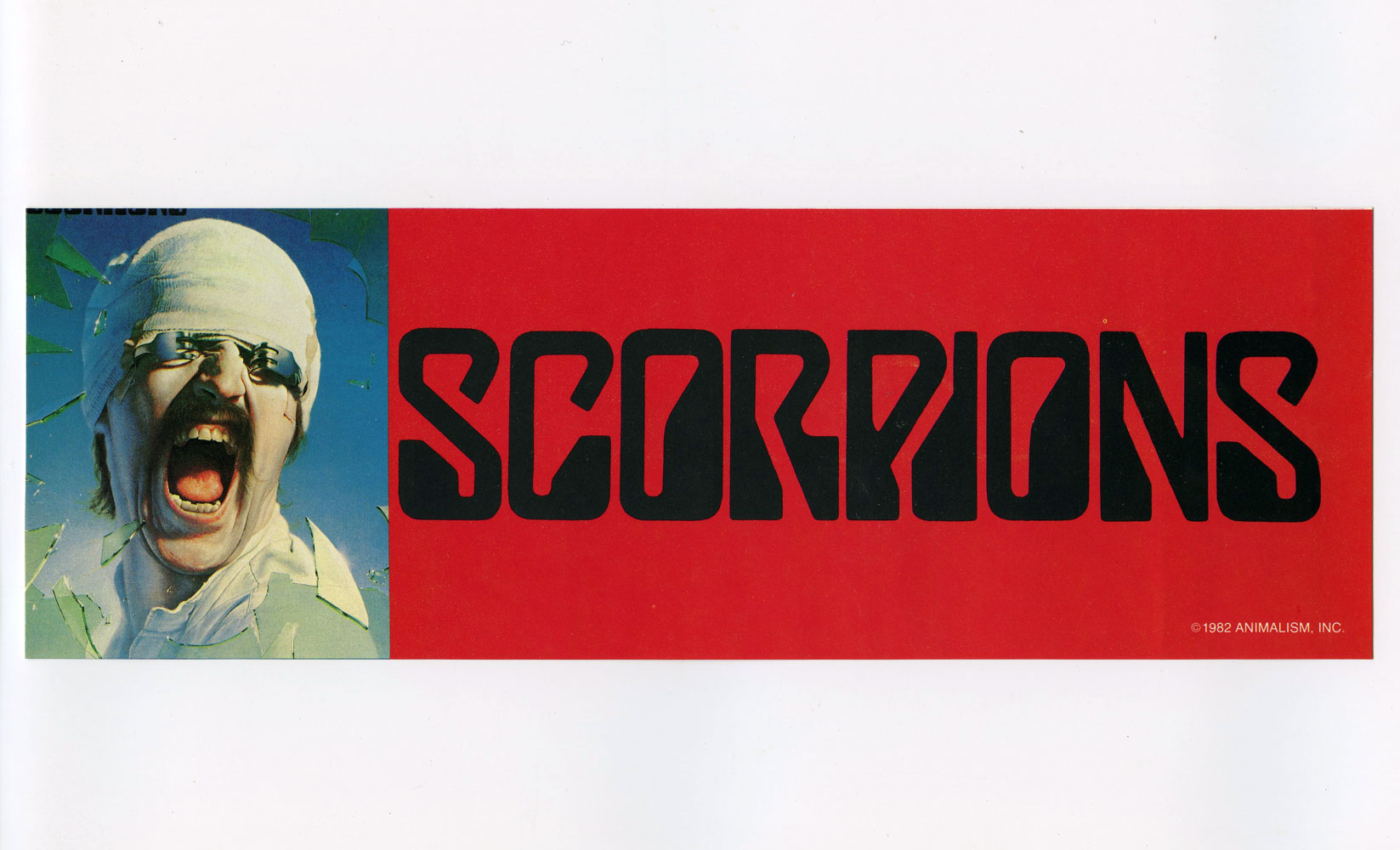 Scorpions Sticker 1982 Animalism Inc Vintage