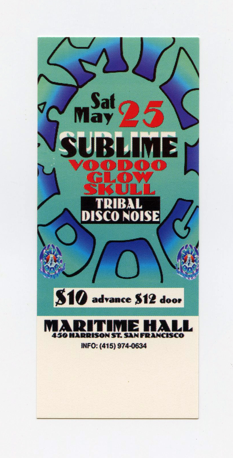 Maritime Hall 1996 May Ticket Sublime