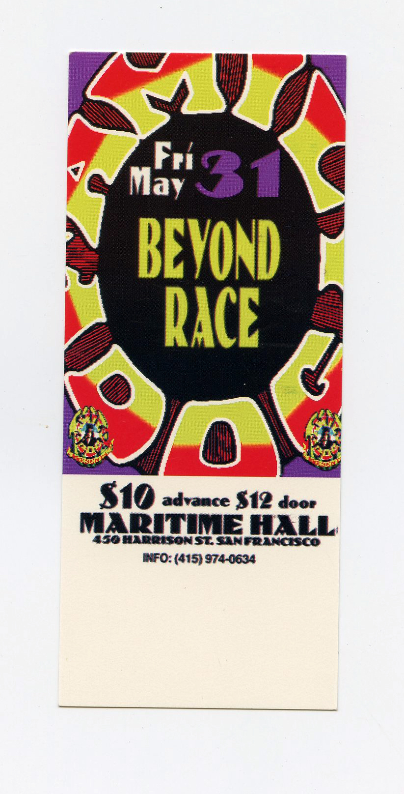 Maritime Hall 1996 May Ticket Beyond Race
