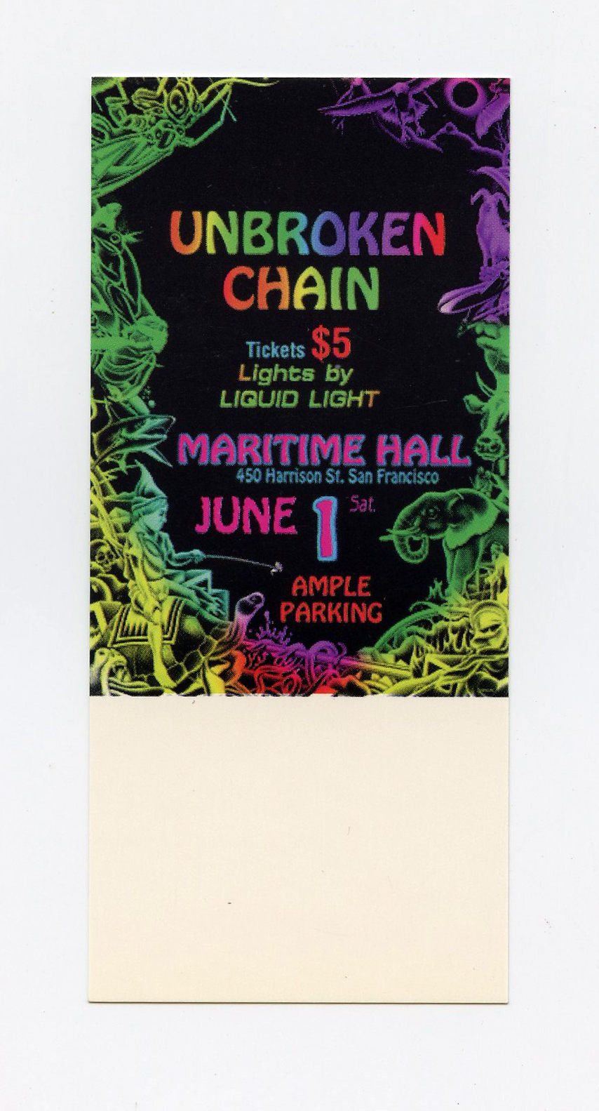 Maritime Hall 1996 Jun Ticket Unbroken Chain