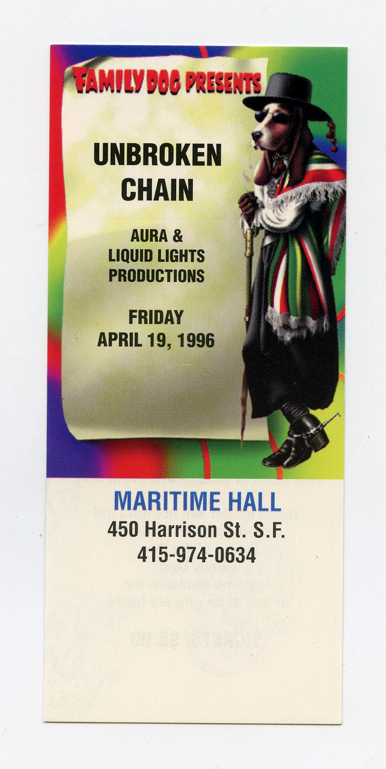 Maritime Hall 1996 Apr Ticket Unbroken Chain