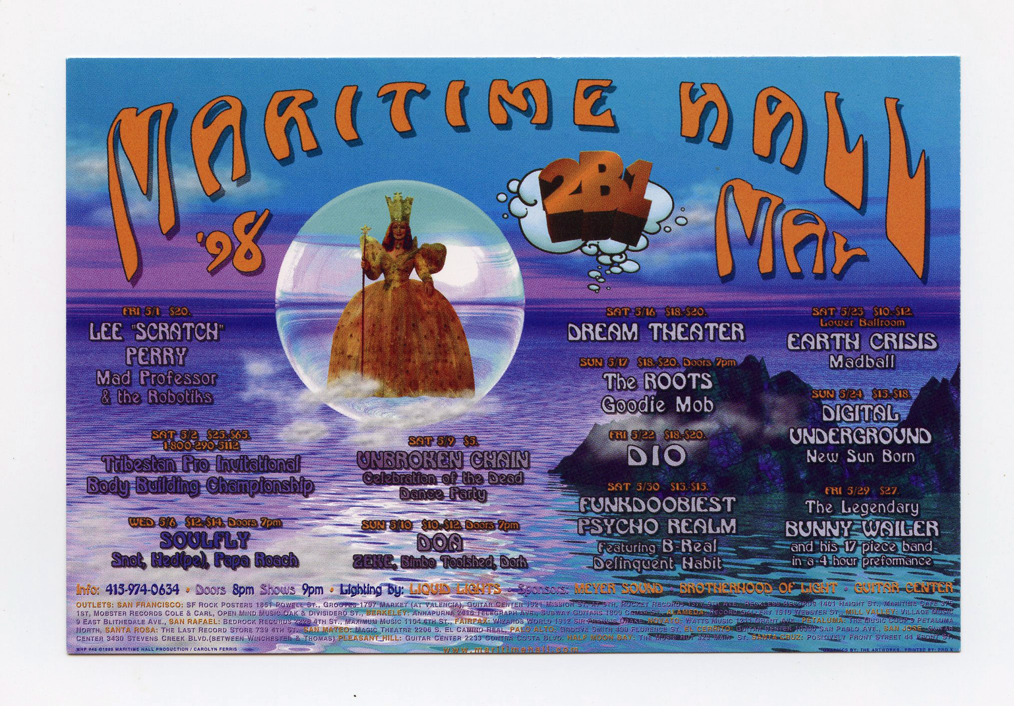 Maritime Hall 1998 May Handbill Lee Scratch DIO Unbroken Chain