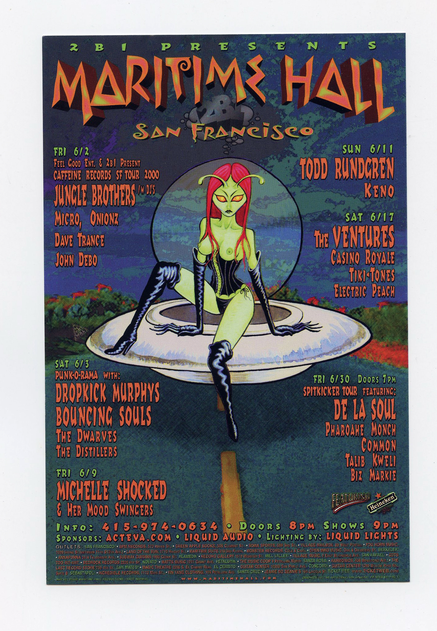 Maritime Hall 2000 Jun Handbill Todd Rundgren The Ventures