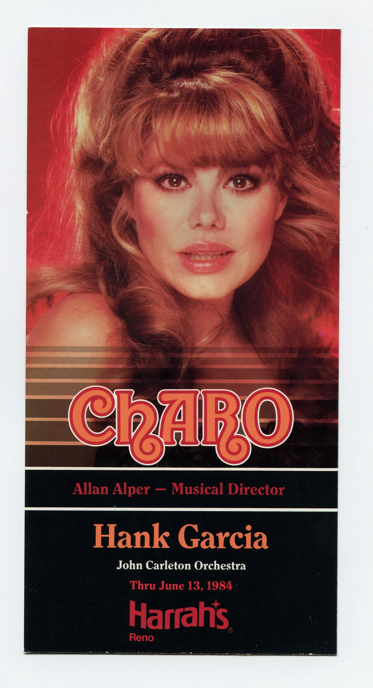 Charo Postcard 1984 Jun 13 Harrah's Reno