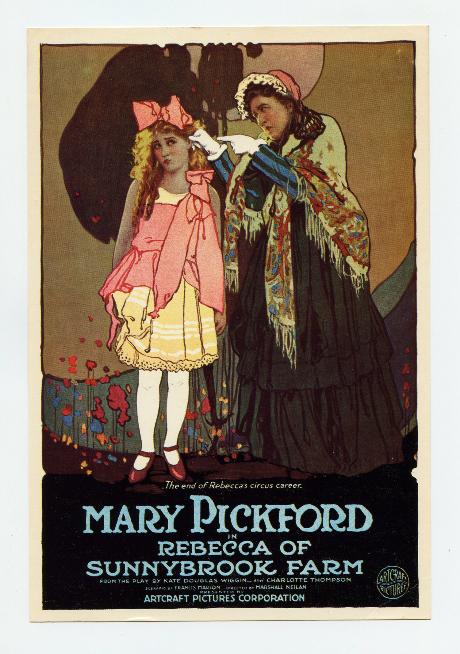 Mary Pickford Rebecca of Sunnybrook Farm Postcard 1971 Vintage