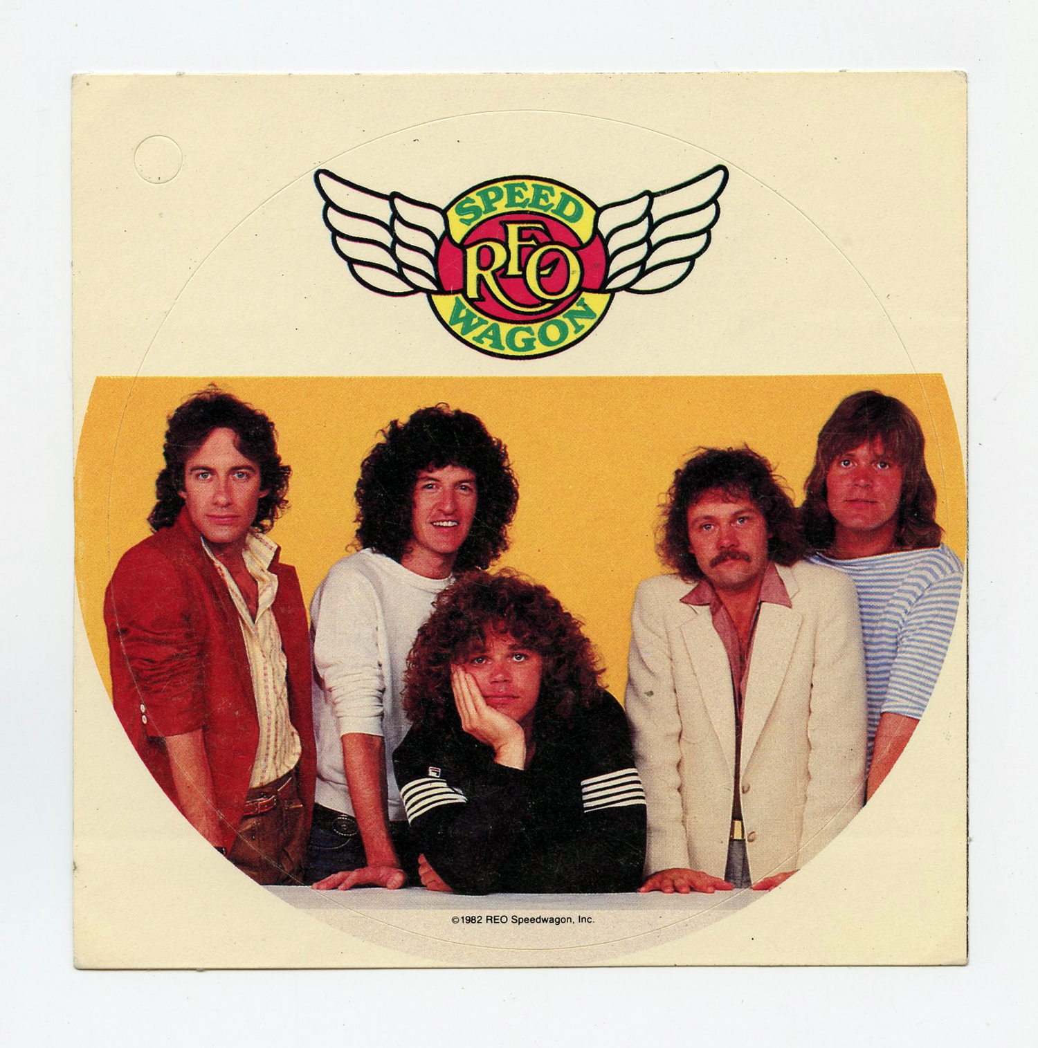 REO Speedwagon Sticker 1982 Vintage