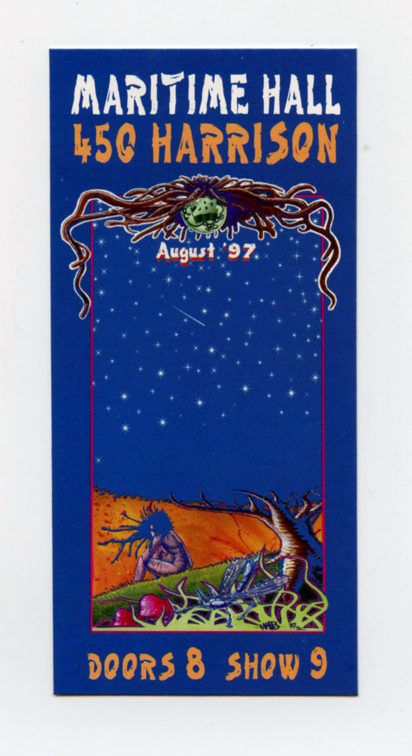 Maritime Hall 1997 Aug Ticket Artist Concert Day Blank