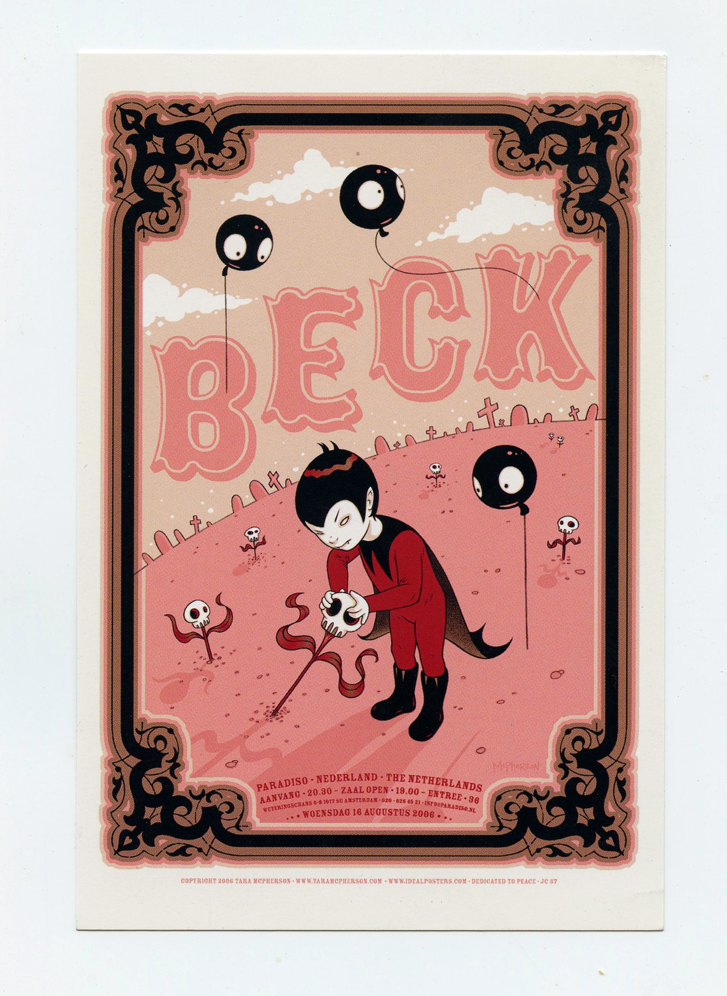 BECK Handbill Paradiso Amsterdam2006 August 16 Tara McPherson