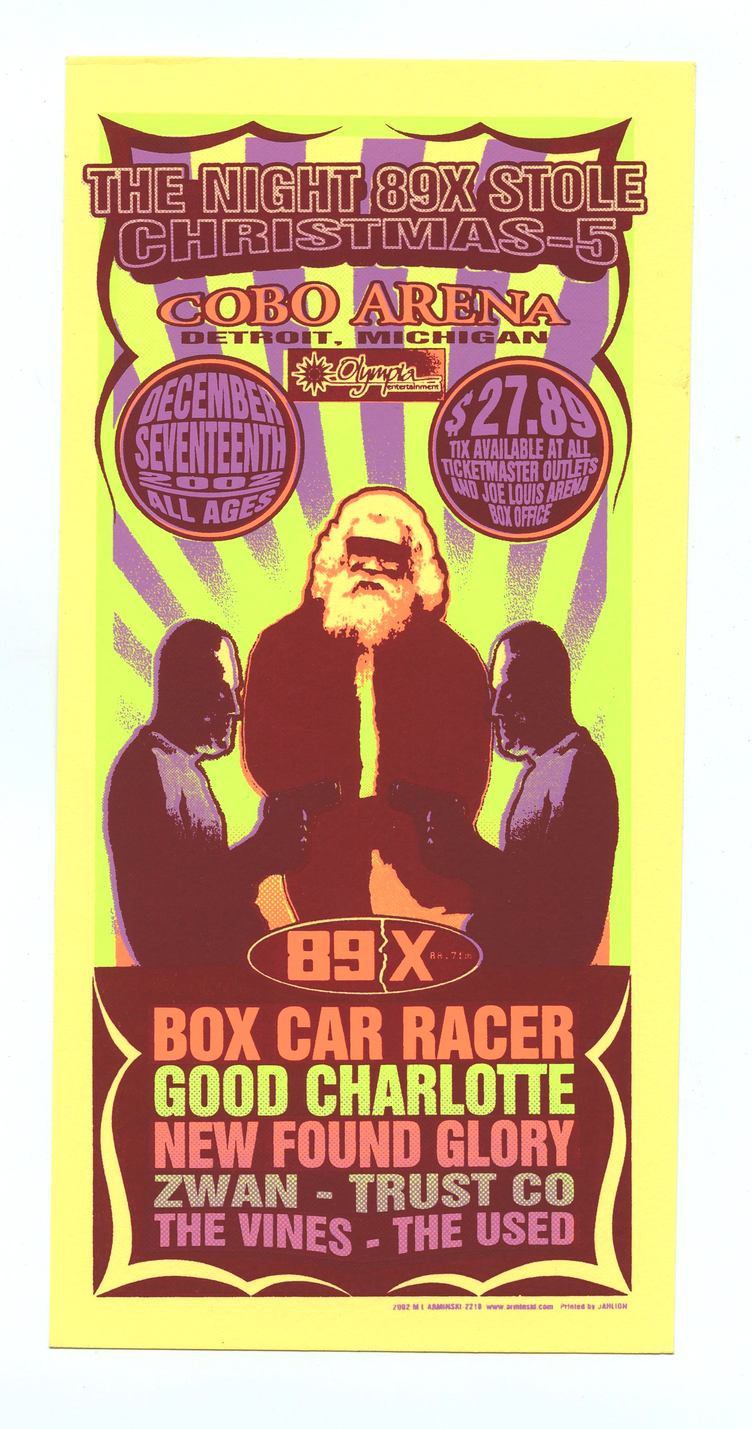 Box Car Racer Handbill Detroit 2002 Dec 17 Mark Armiski