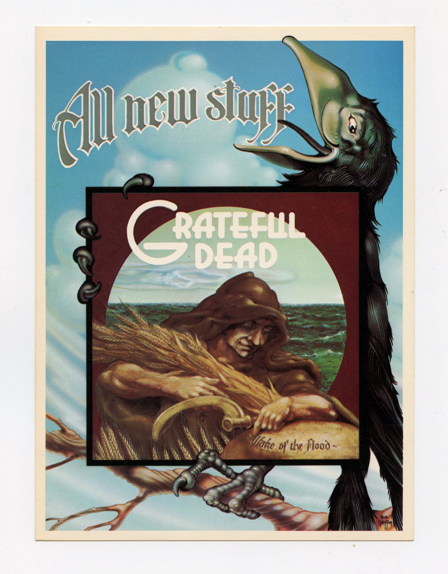 Grateful Dead Handbill Wake of the Flood Album Promotion 1973 Rick Griffin