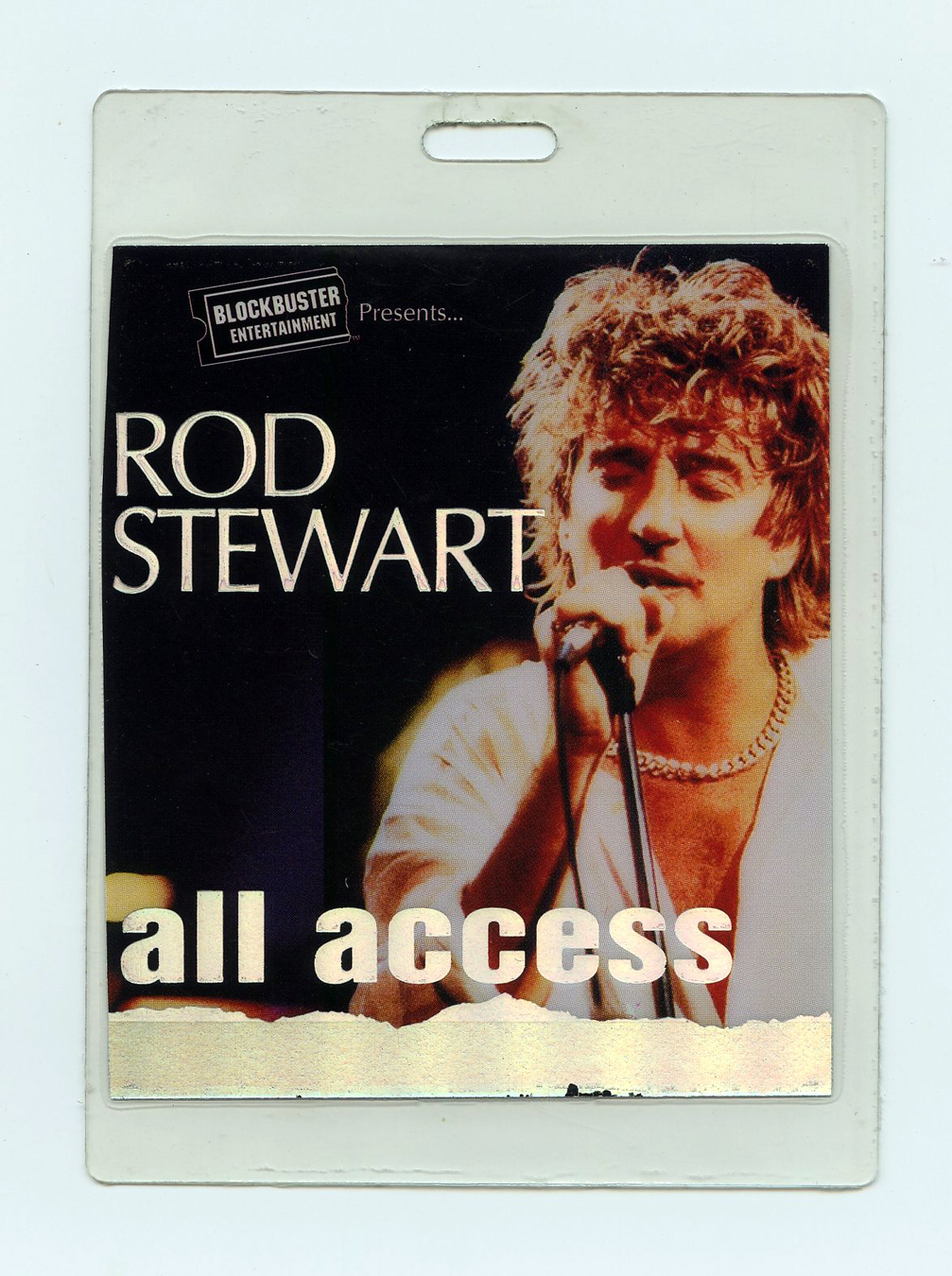 Rod Stewart Backstage Pass Laminated 1993 About Rod Tour 