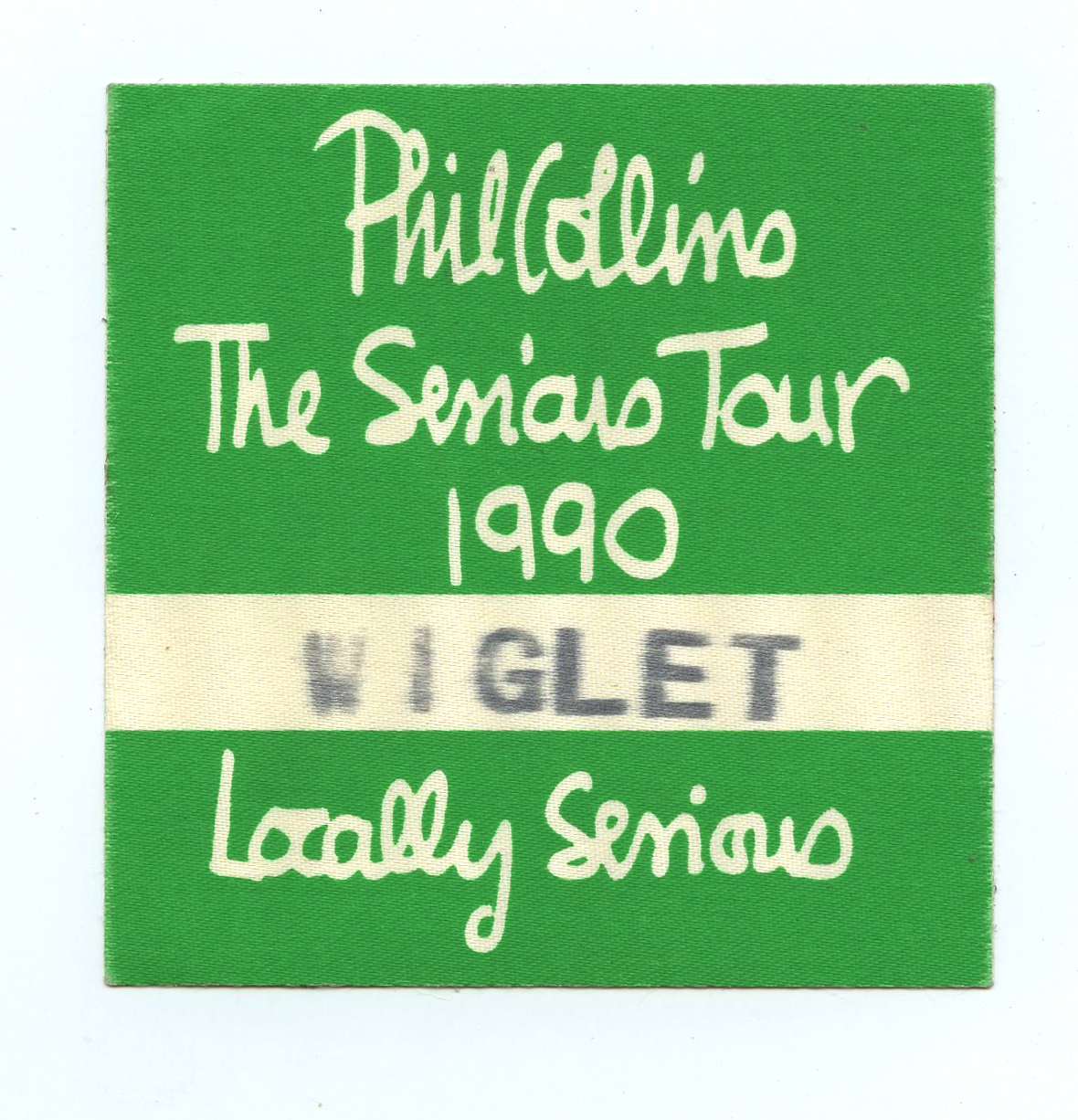 Phil Collins Backstage Pass 1990 The Serious Tour 
