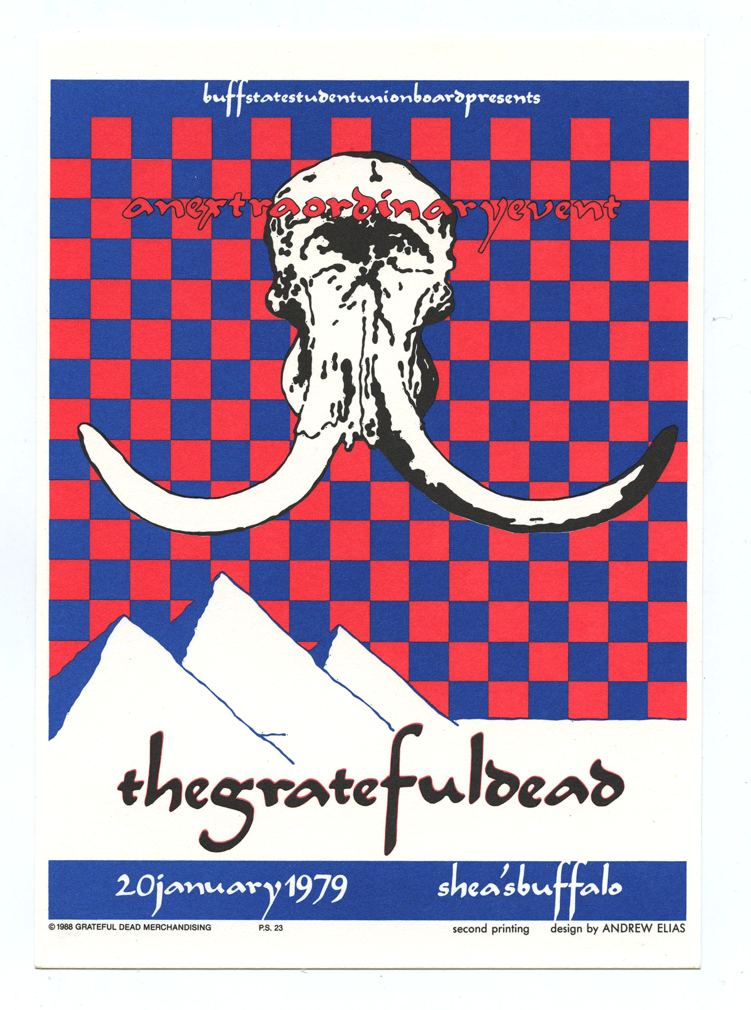 Grateful Dead Postcard AOR 4.230 1979 Jan 20 Shea's Performing Acts Center 