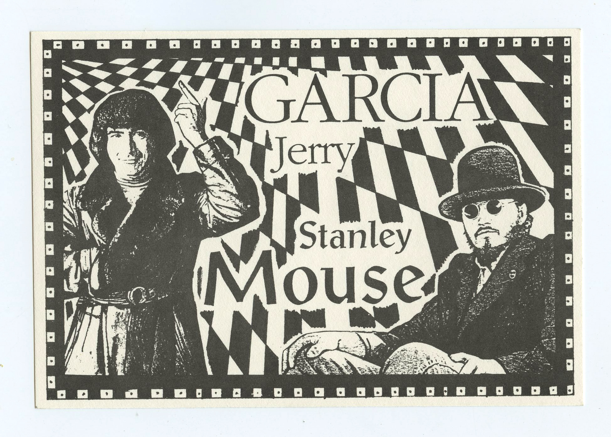 Jerry Garcia Stanley Mouse Exhibition Postcard Art Rock Gallery