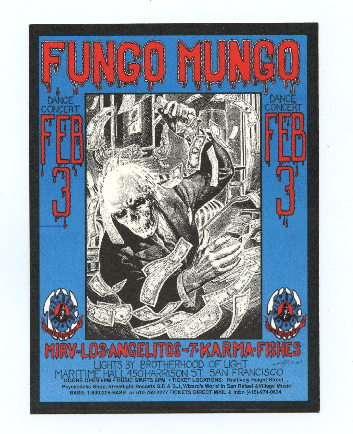 Maritime Hall 1996 Feb 3 Handbill Fungo Mungo Alton Kelley