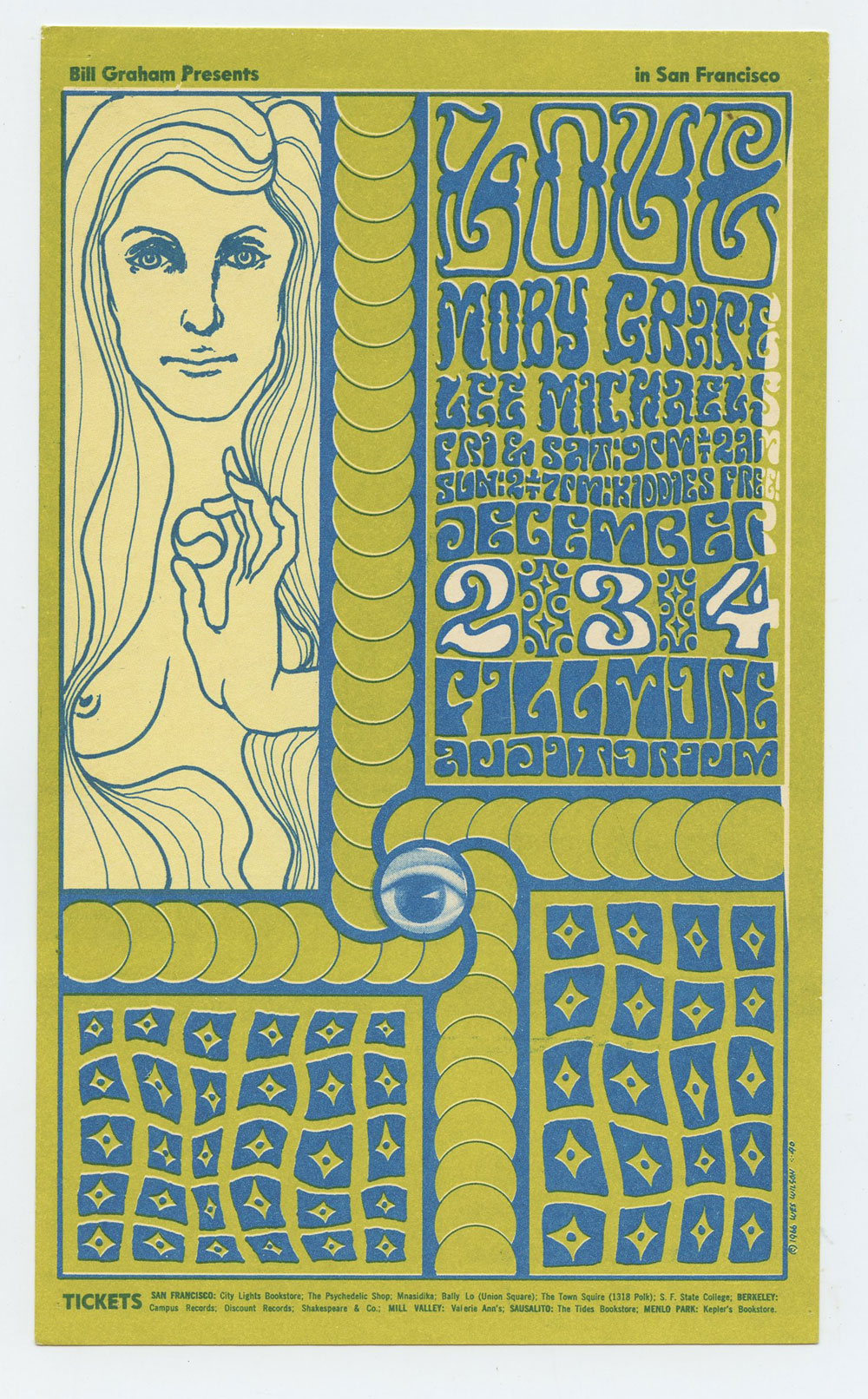 BG  40 Handbill Moby Grape 1966 Dec 24 Very Fine