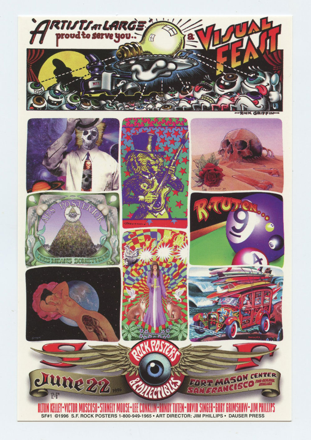 Jim Phillips Handbill TPRS Rock Poster Show 1996