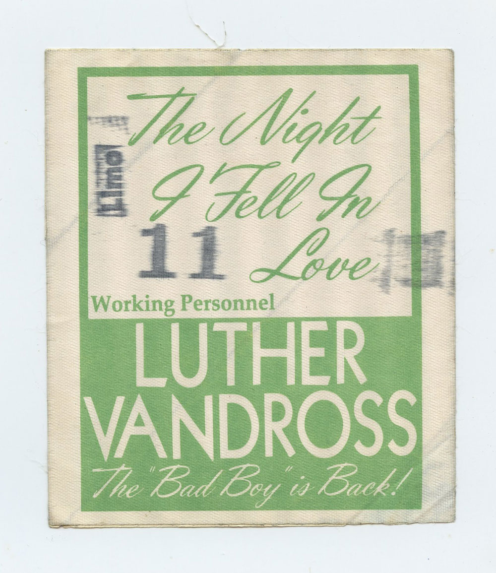 Luther Vandross Backstage Pass 1985 The Night I Fell In Love Tour