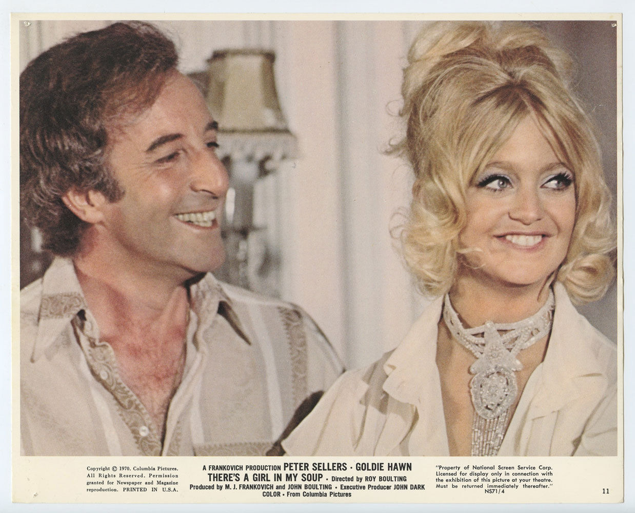 Goldie Hawn Peter Sellers Photo 1971 There's a Girl in My Soup Original Vintage