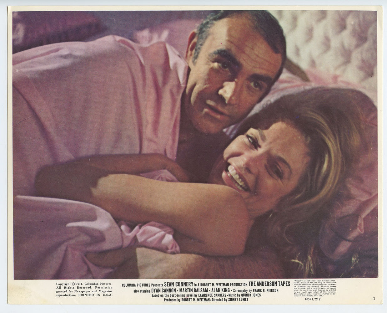 Sean Connery Dyan Cannon Photo 1971 The Anderson Tapes Original Vintage