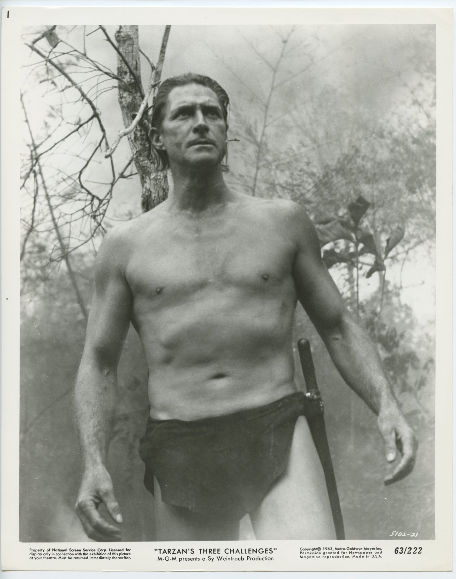 Jock Mahoney Photo 1963 Tarzan's Three Challenges Original Vintage