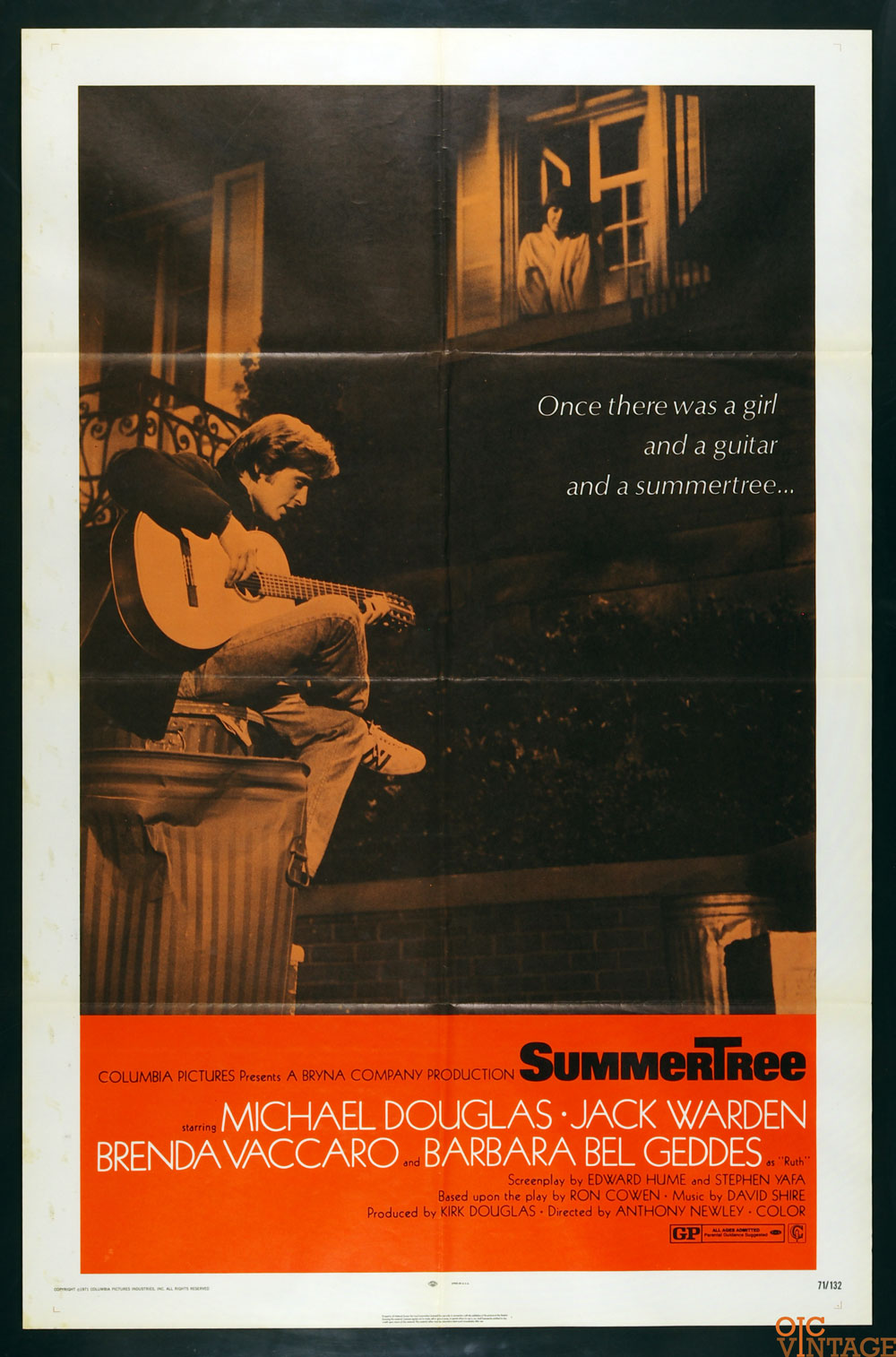 Summertree Poster Movie Original Vintage 1971 Michael Douglas