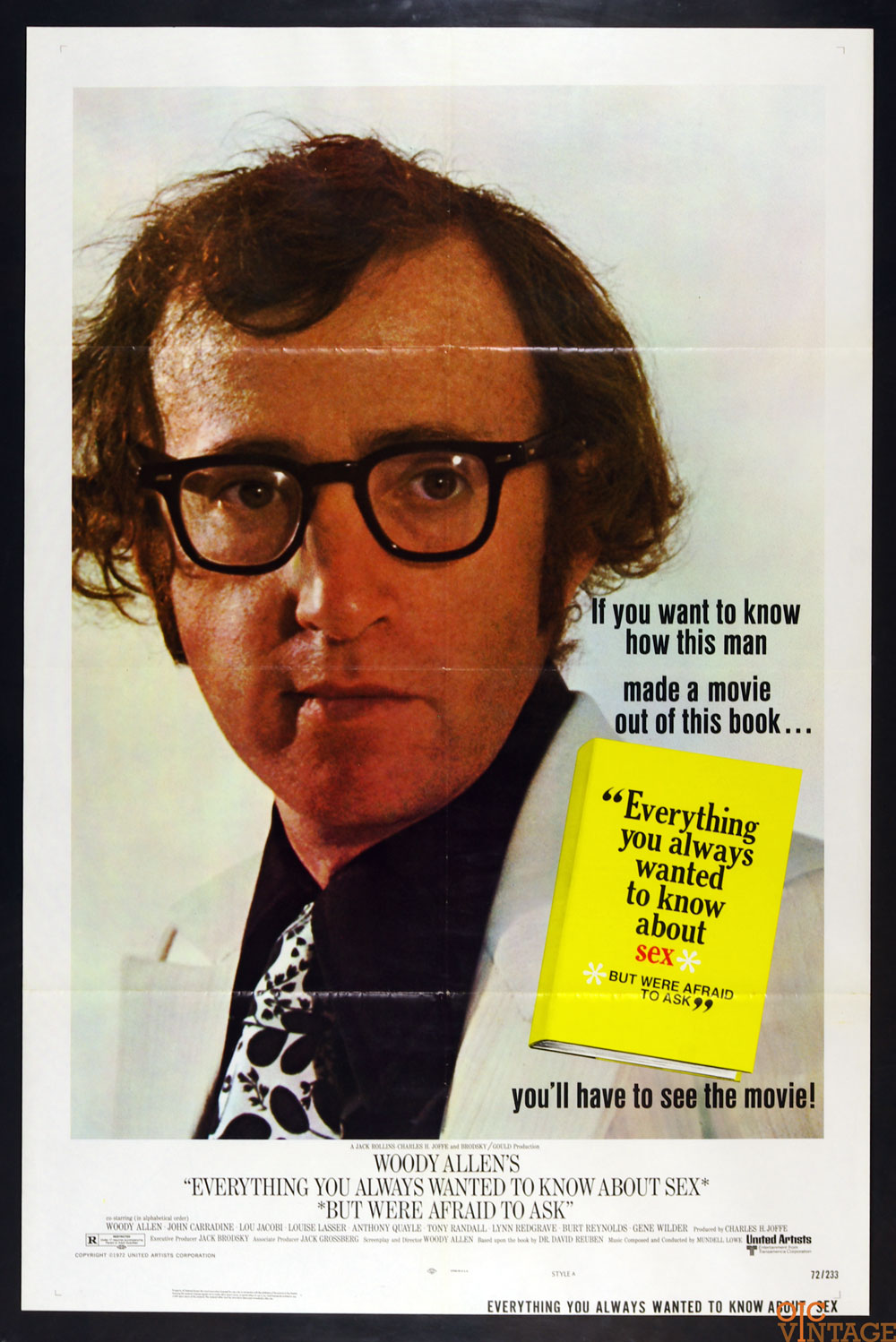 Everything You Always Wanted to Know about Sex Poster Movie Original Vintage 1972 Woody Allen