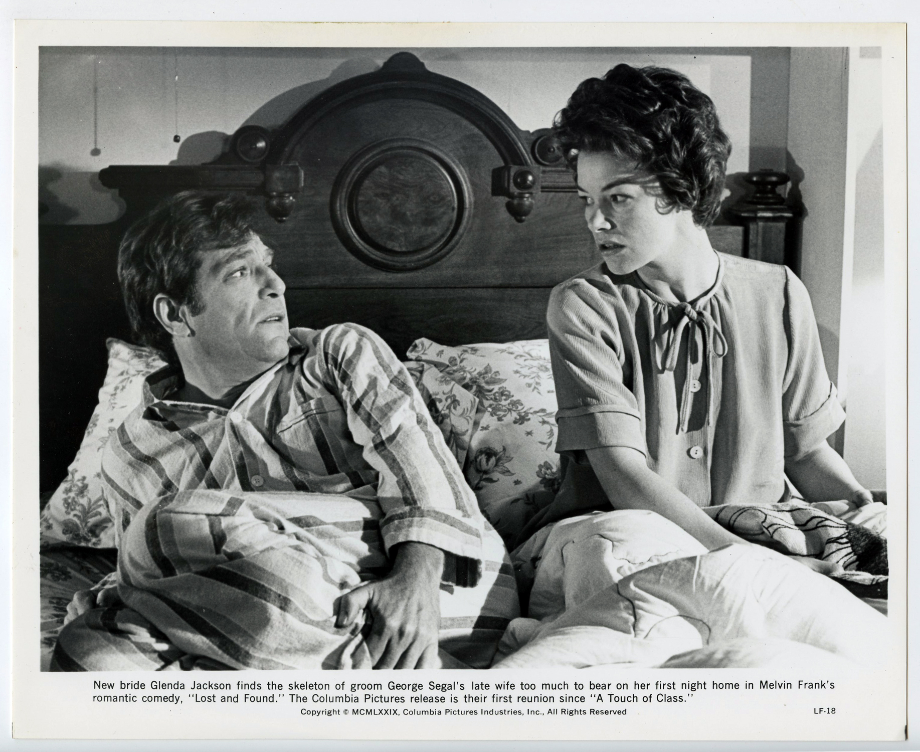 George Segal Glenda Jackson Photo 1979 Lost and Found Original Vintage