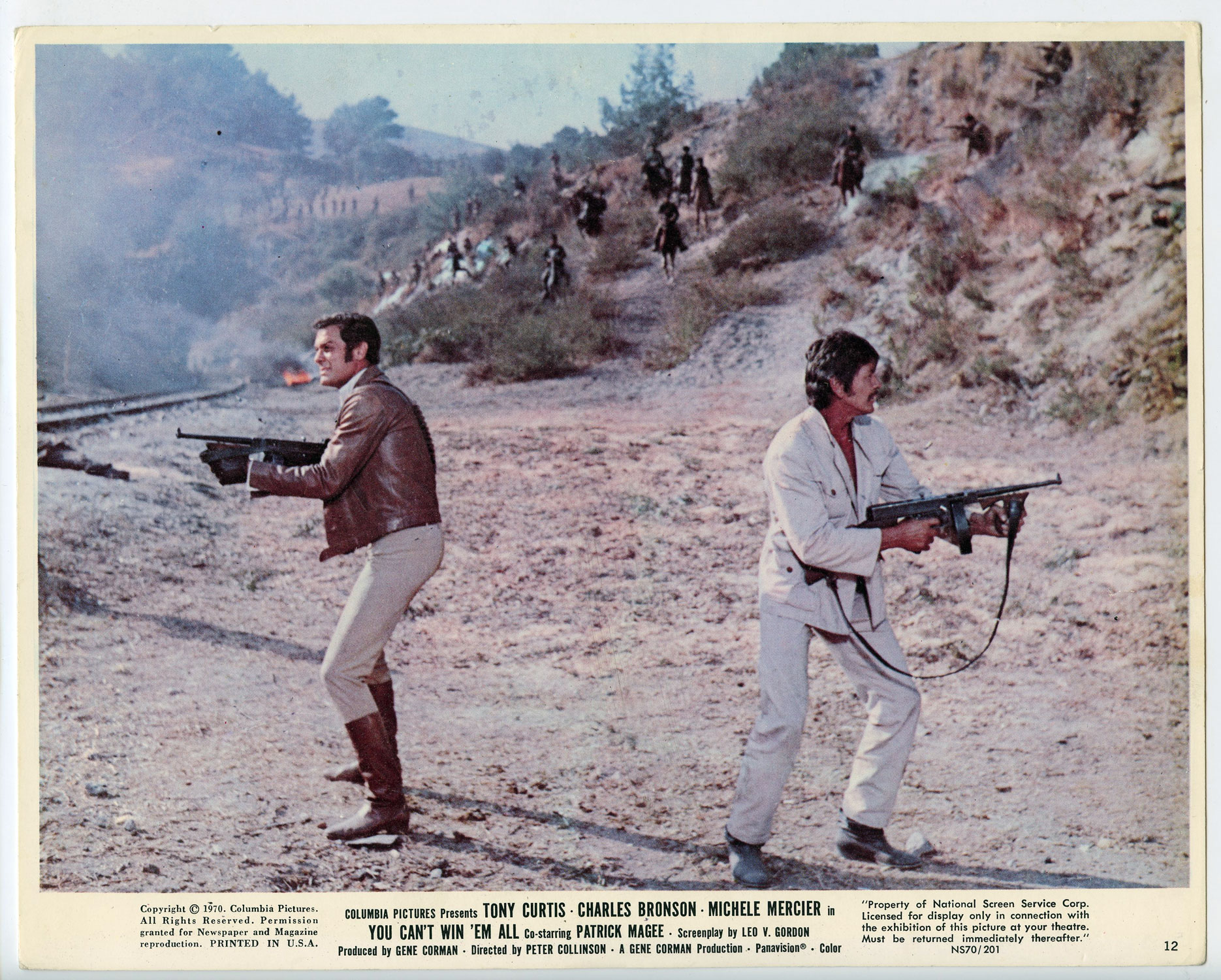 Tony Curtis Charles Bronson Photo 1970 You Can T Win Em Allrock Vintage Collectibles Oicvintage