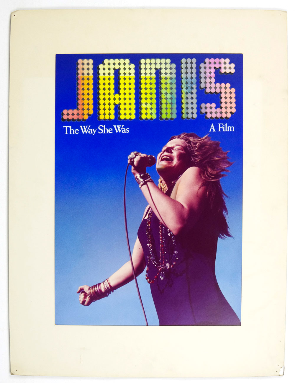 Janis Joplin Poster Movie Original Vintage The Way She Was 1974 Alternative version