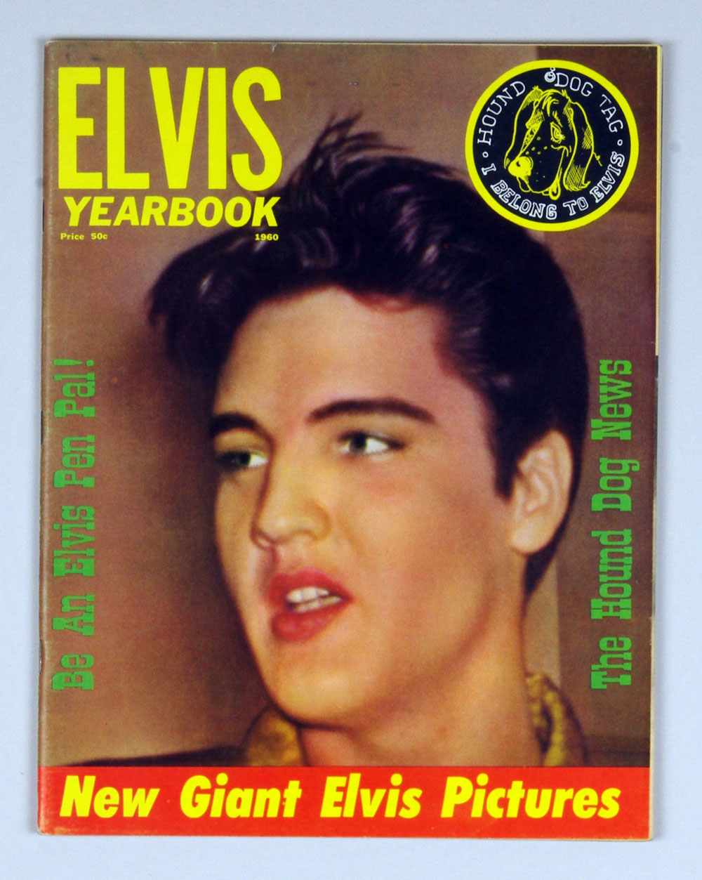 Elvis Presley Yearbook Hound Dog Tag Published 1960