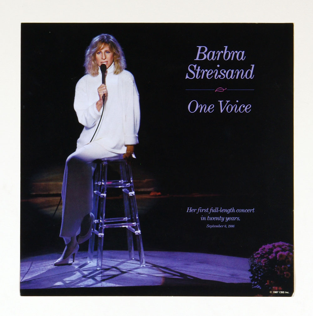 Barbra Streisand Poster Flat 1987 One Voice Album Promotion 12 x 12