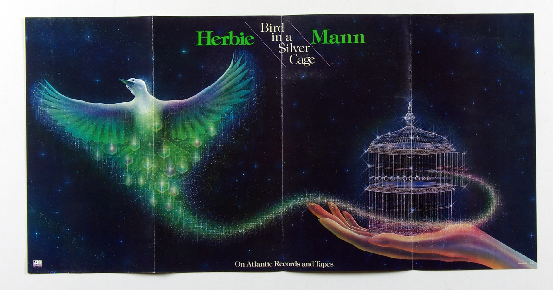Herbie Mann Poster Bird in A Silver Cage Album Promotion 1976