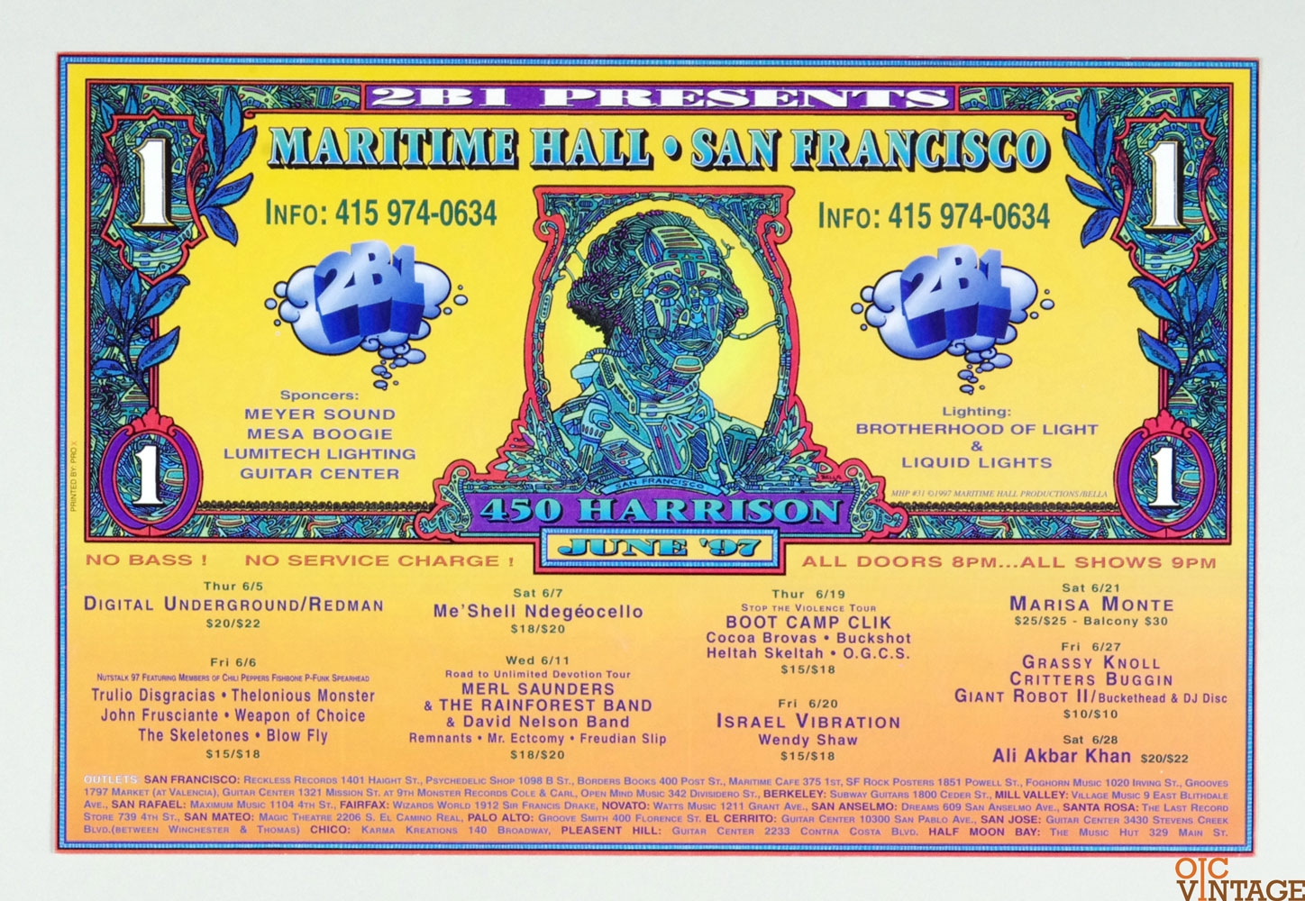 Maritime Hall 1997 Jun Poster Digital Underground Merl Saunders