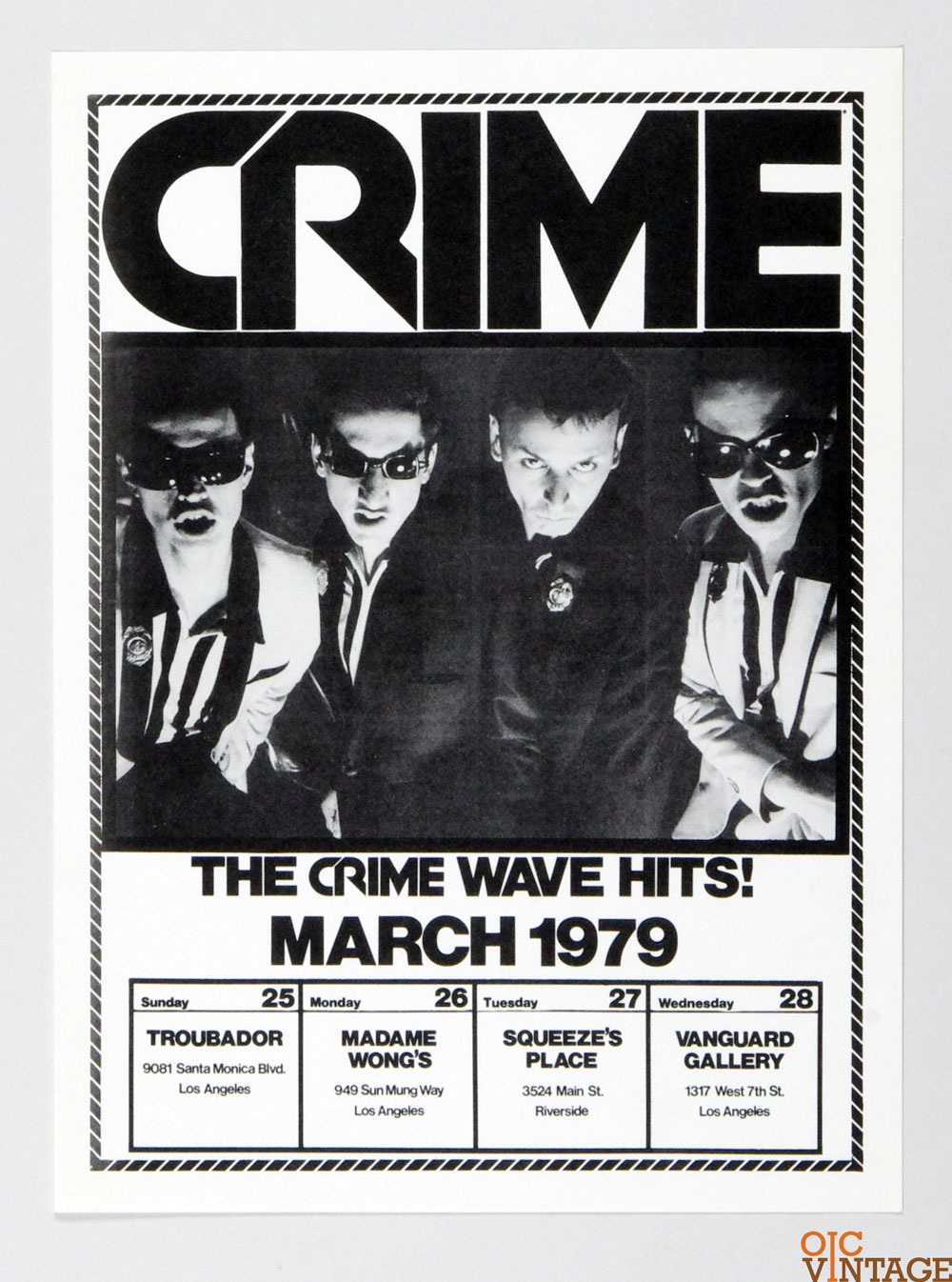 Crime Poster 1979 Mar 25 Los Angeles Concerts