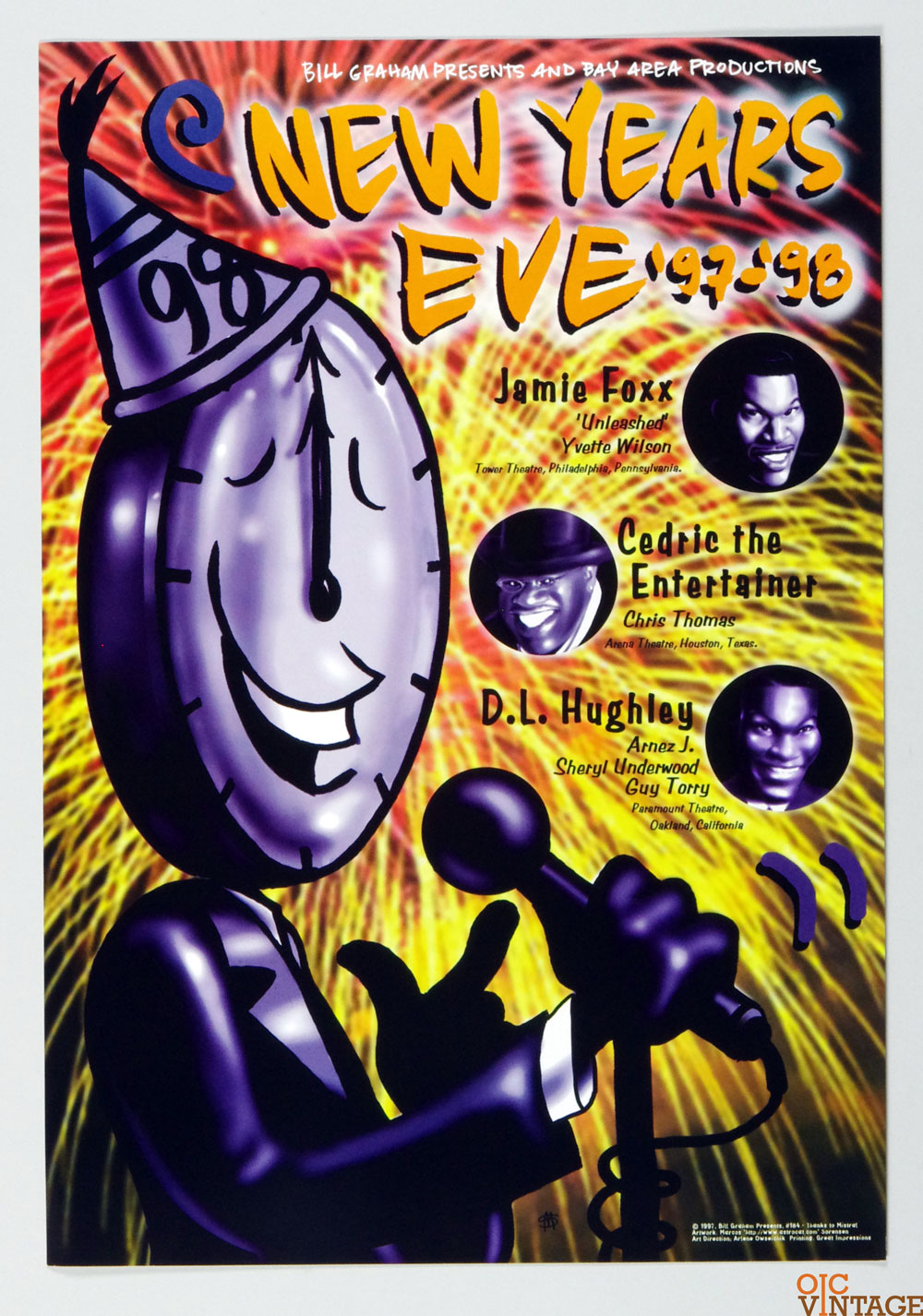 Jamie Foxx Cedrick D.L. Hurley Poster 1997 December 31 New Years Eve Concerts