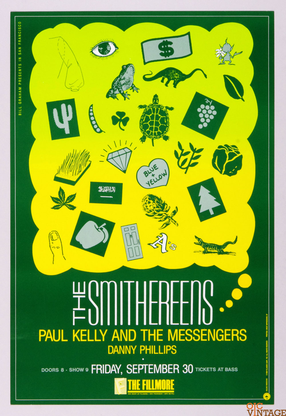 The Smithereens Poster 1988 Sep 30 New Fillmore San Francisco