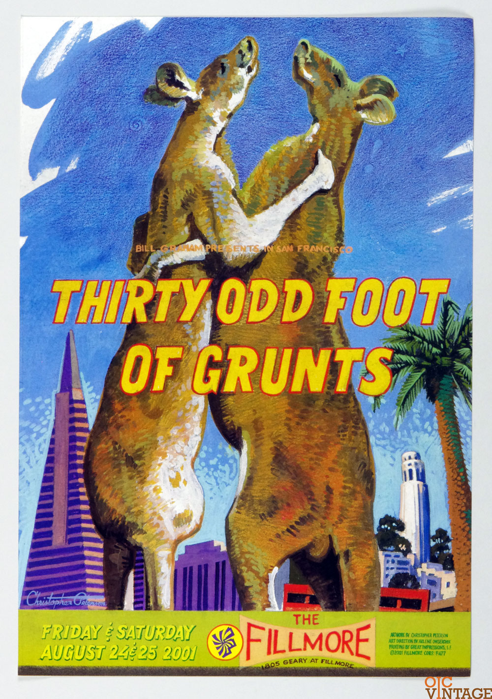 Thirty Odd Foot of Grunts Poster 2001 Aug 24 New Fillmore San Francisco