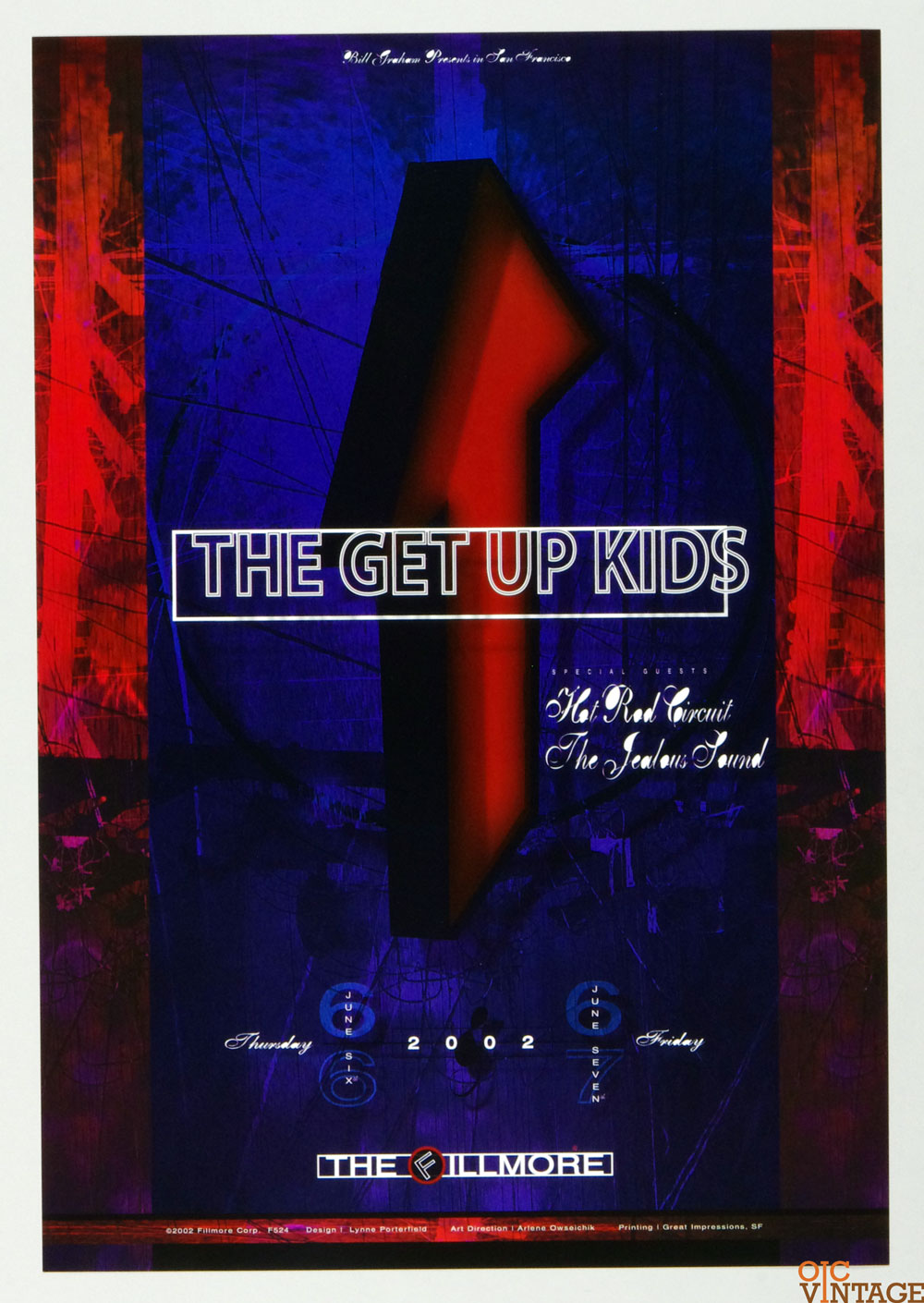 The Get Up Kids Poster 2002 Jun 6 New Fillmore San Francisco