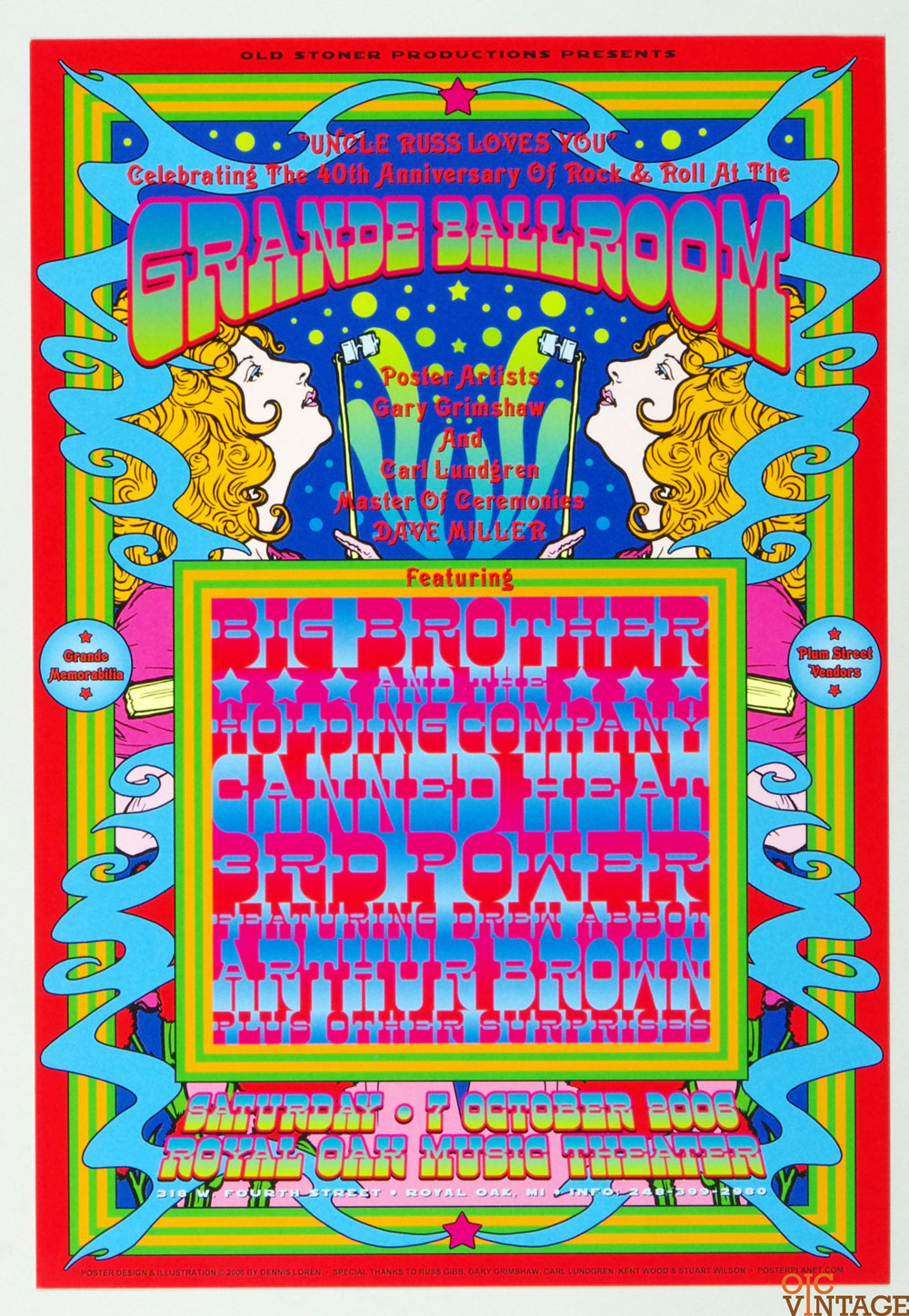 Big Brother and Holding Company Poster 2006 Grande Ballroom 40th Anniversary