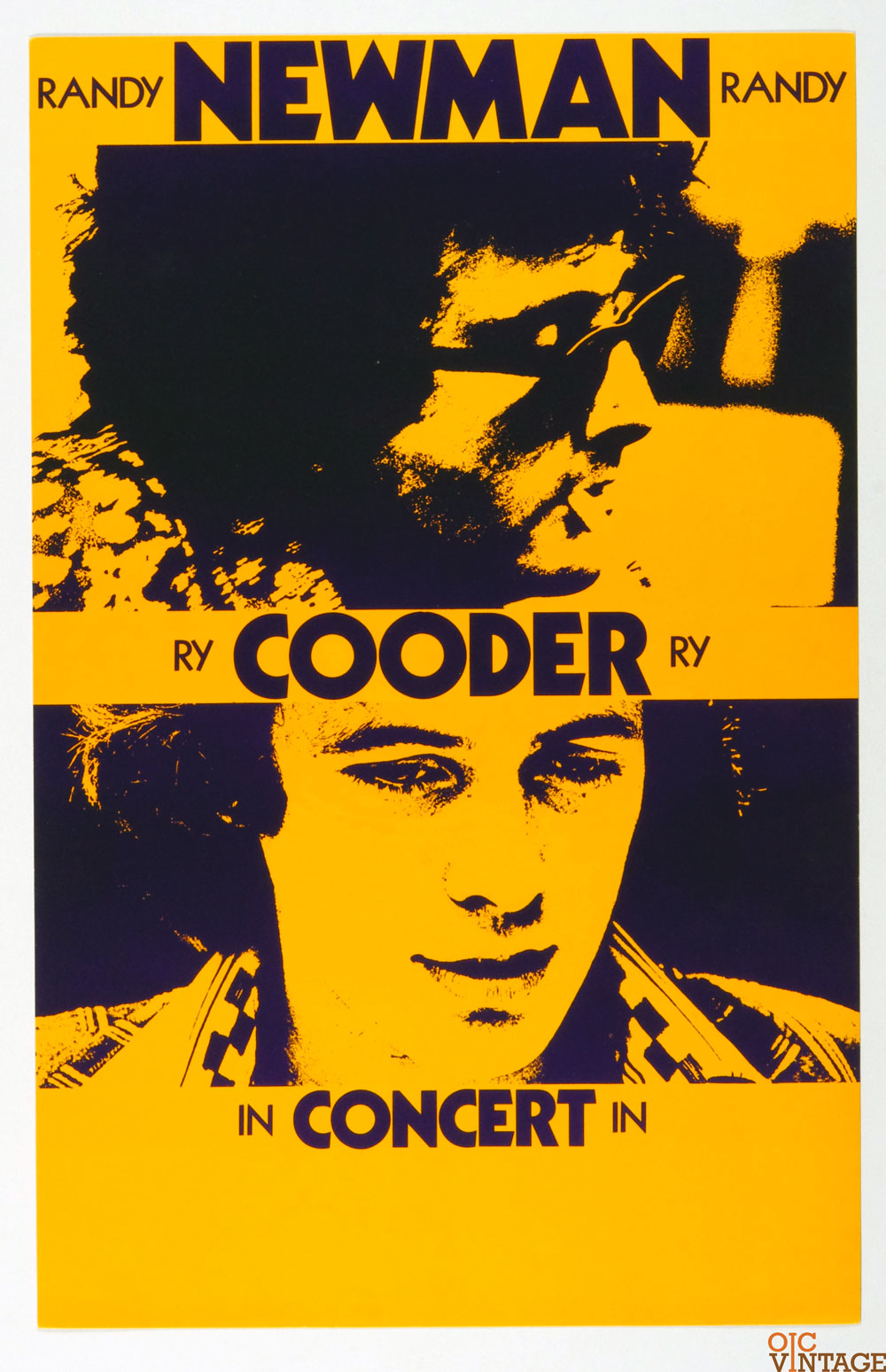 Randy Newman Poster w/ Ry Cooper 1974 Good Old Boys Album Release Concert