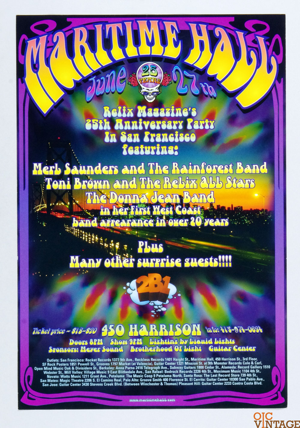 Maritime Hall 1999 Jun Poster Merl Sounders Toni Brown