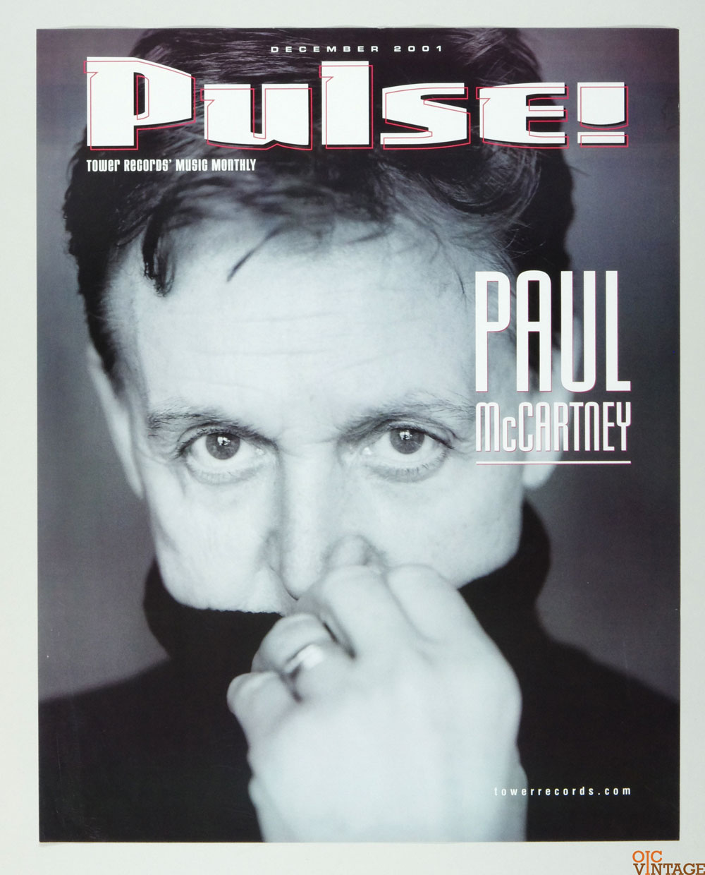 Paul McCartney Poster PULSE! 2001 Dec Magazine Cover 18 x 23