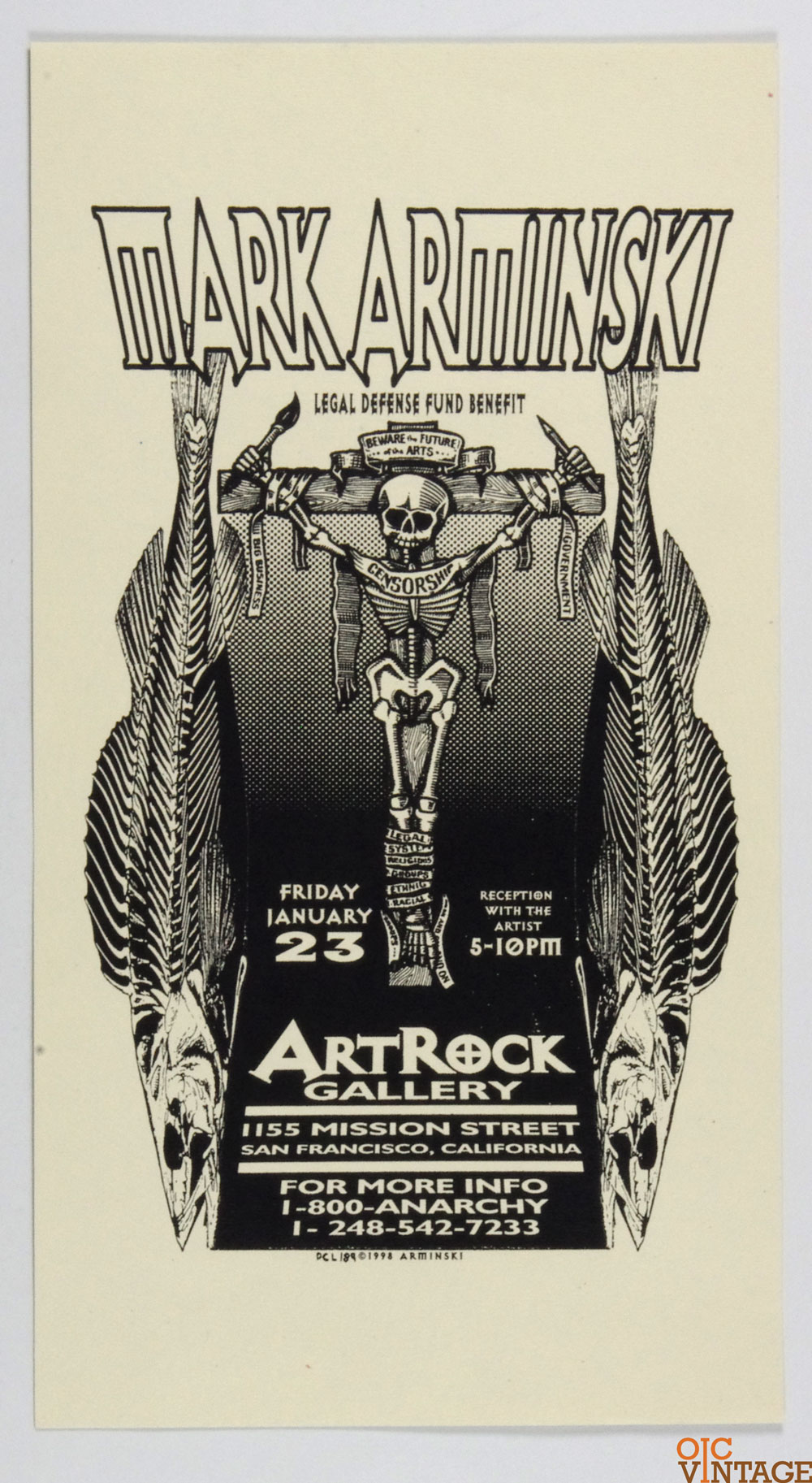 Beware the Future of the Arts Poster 1998 SF Exhibit Mark Arminski