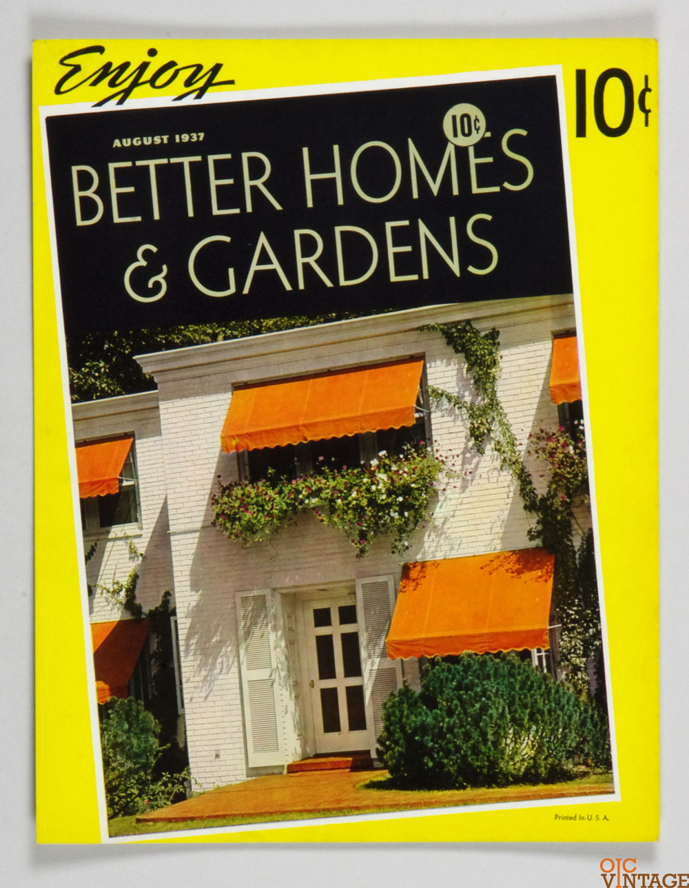 Better Homes & Gardens Cardboard Display  1937 August  Magazine Cover